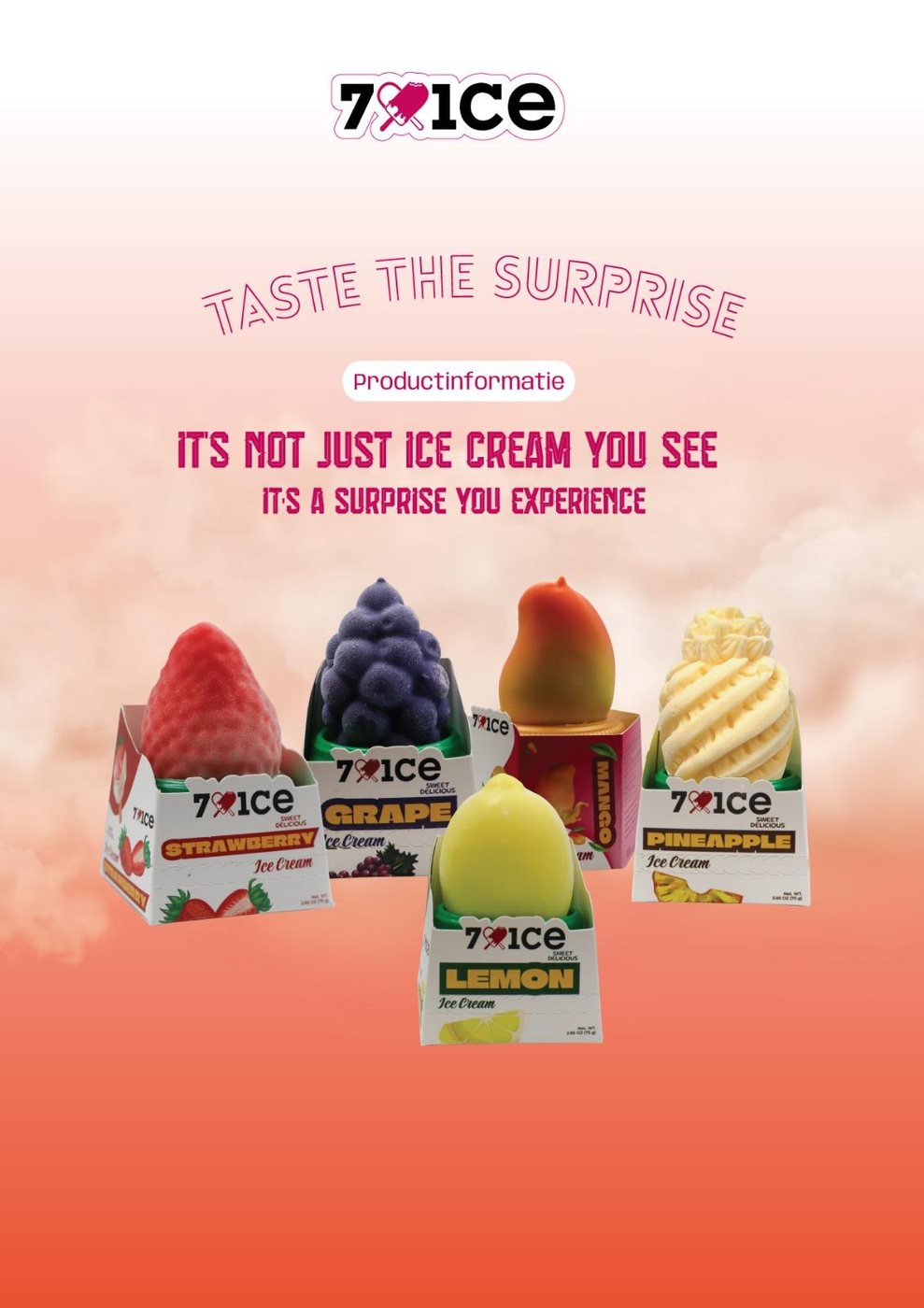 7 Ice — Taste the Surprise: 3D Ice Cream flavors